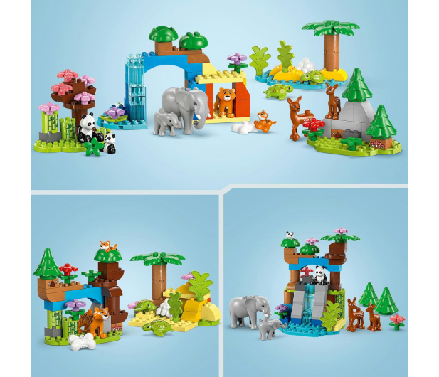 LEGO DUPLO 10446 Rodziny dzikich zwierząt 3 w 1 - 1283652 - zdjęcie 7